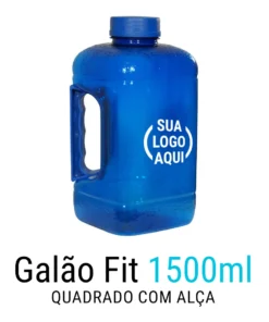 Galão Fit 1500ml Quadrada com Alça