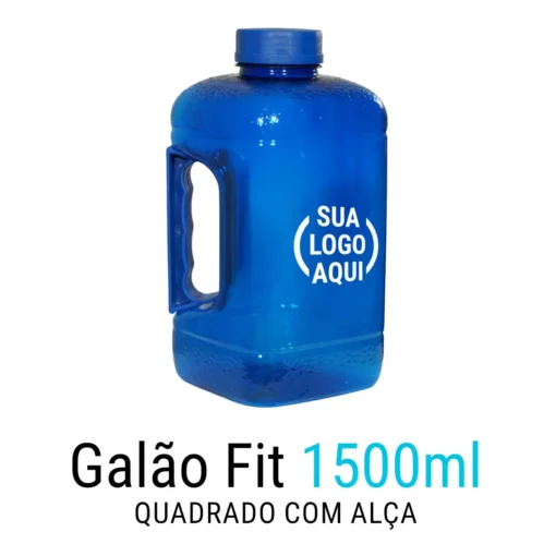Galão Fit 1500ml Quadrada com Alça